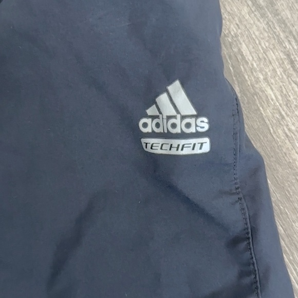 Adidas Women's Black Running Shorts - Dual Layer - Sz. S - Grey/ Navy - Picture 2 of 6